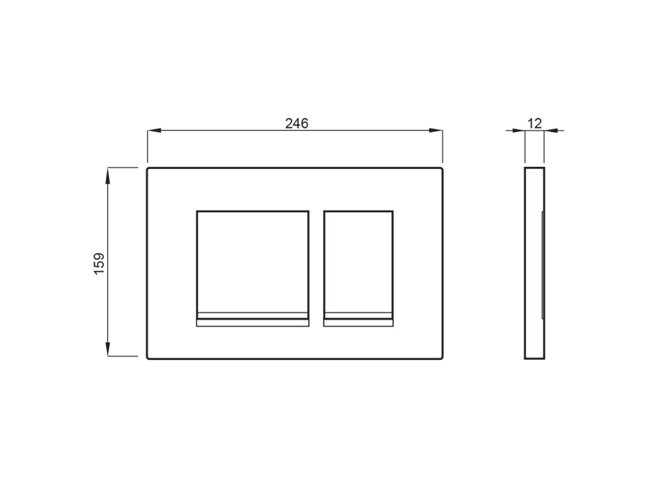 SCHWAB SCHWAB CERES ovládací tlačítko, 246x159 mm, bílá lesk P67-0130-0250