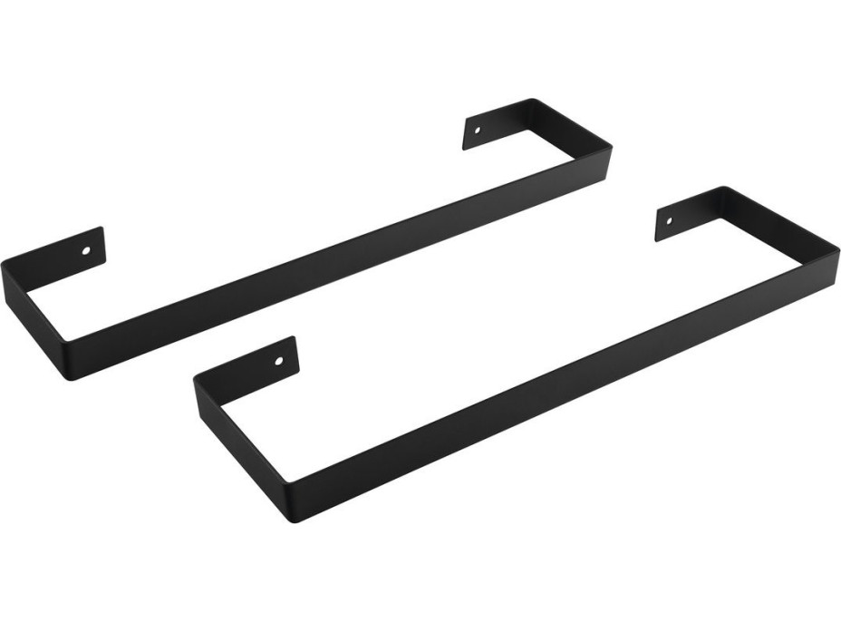 Sapho ENIS držáky ručníků 620x40 mm, 2ks, černá mat IRPA32B