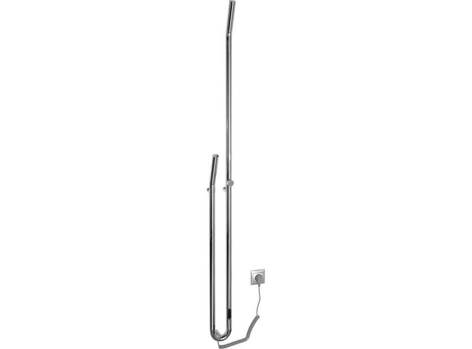 Sapho DUOPASSO elektrický sušák ručníků s časovačem 122x1700mm, 45 W, chrom ER730