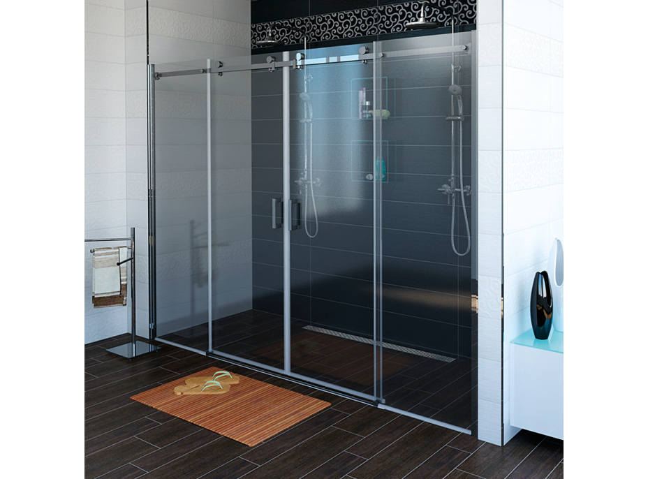 Gelco DRAGON sprchové dveře 1800mm, čiré sklo GD4810