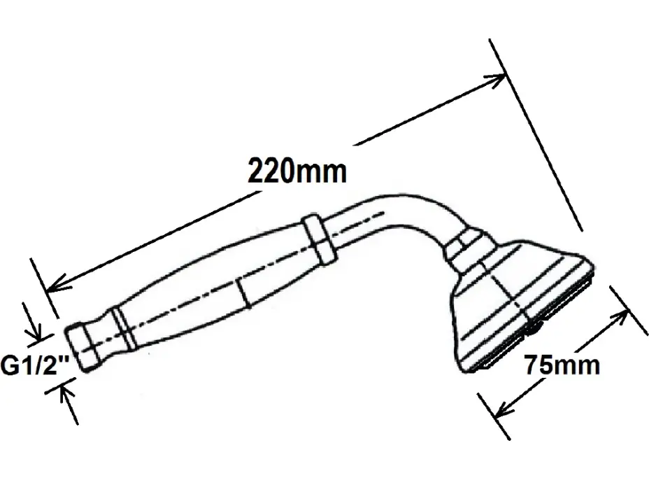 Sapho EPOCA ruční sprcha, 220mm, mosaz/růžové zlato DOC107