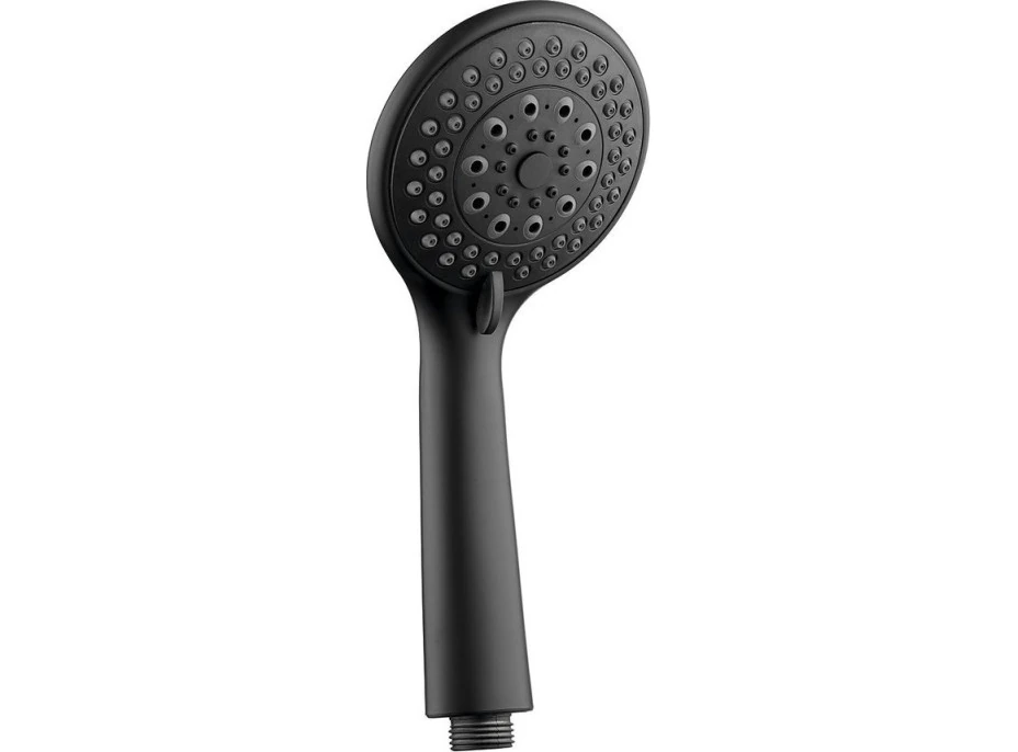 Aqualine Ruční masážní sprcha, 3 režimy sprchování, průměr 100mm, ABS/černá mat SC106