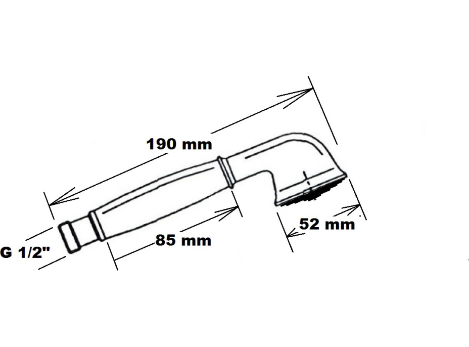 Sapho ANTEA ruční sprcha, 180mm, mosaz/růžové zlato DOC27