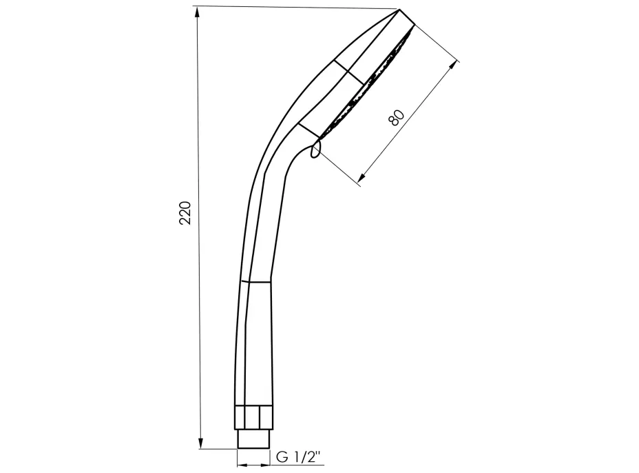 Aqualine Ruční masážní sprcha, 5 režimů sprchování, průměr 80mm, ABS/chrom SC025