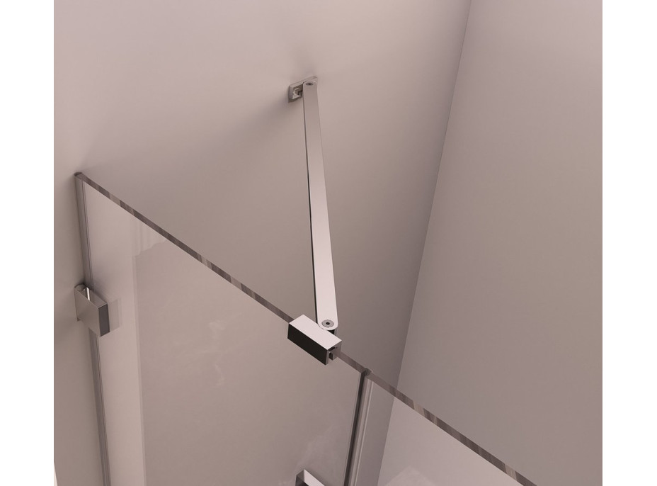 Polysan FORTIS EDGE sprchové dveře do niky 1200mm, čiré sklo, levé FL1612L