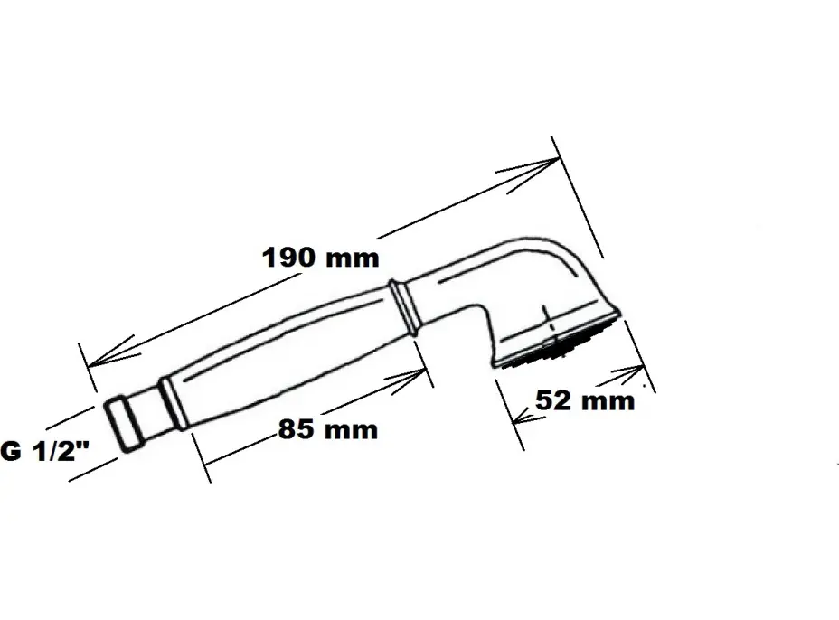 Sapho ANTEA ruční sprcha, 180mm, mosaz/nikl DOC28