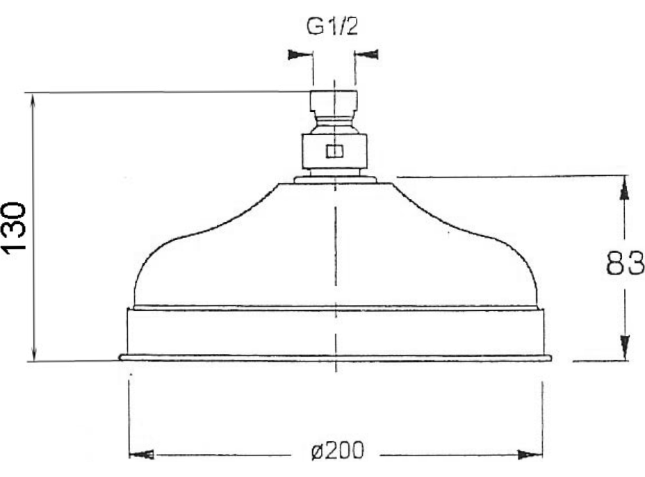 Sapho ANTEA hlavová sprcha, průměr 200mm, nikl SOF2008