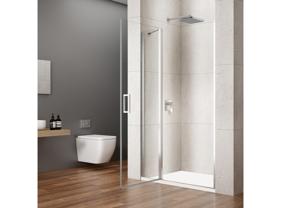 Gelco LORO sprchové dveře s pevnou částí 900mm, čiré sklo GN4690
