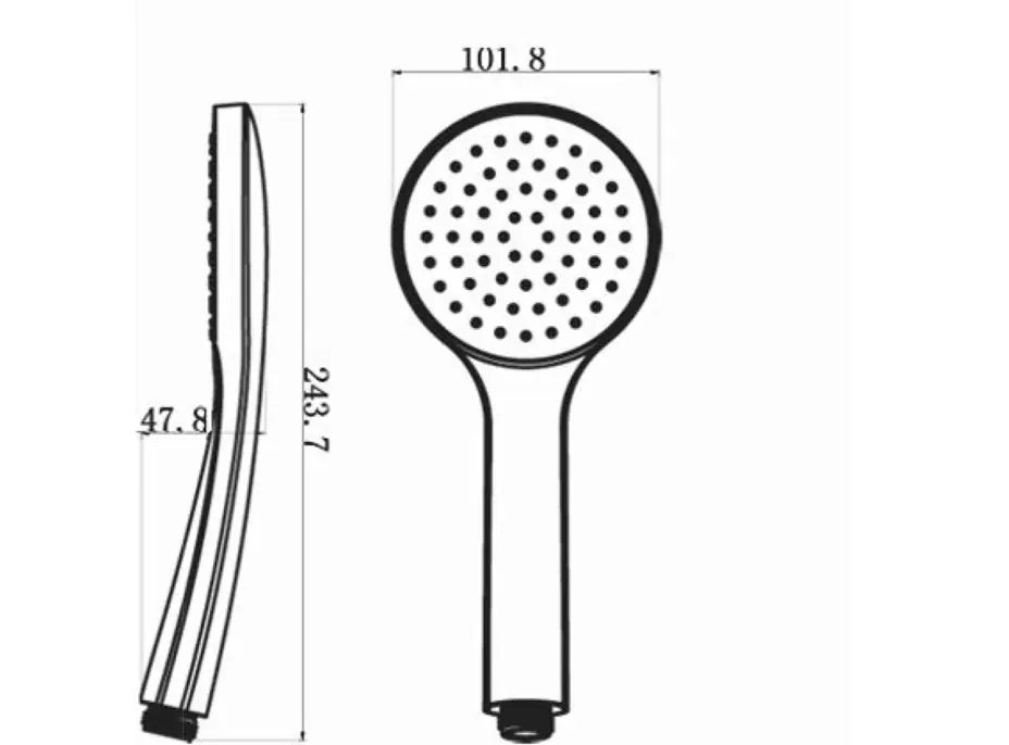 Sapho Ruční sprcha, průměr 102mm, ABS/černá mat SK736