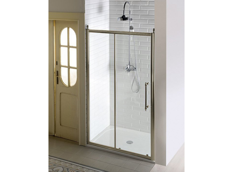 Gelco ANTIQUE sprchové dveře posuvné, 1100mm, ČIRÉ sklo, bronz GQ4211C