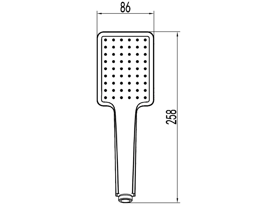 Sapho Ruční sprcha, 258mm, ABS/černá mat SK776