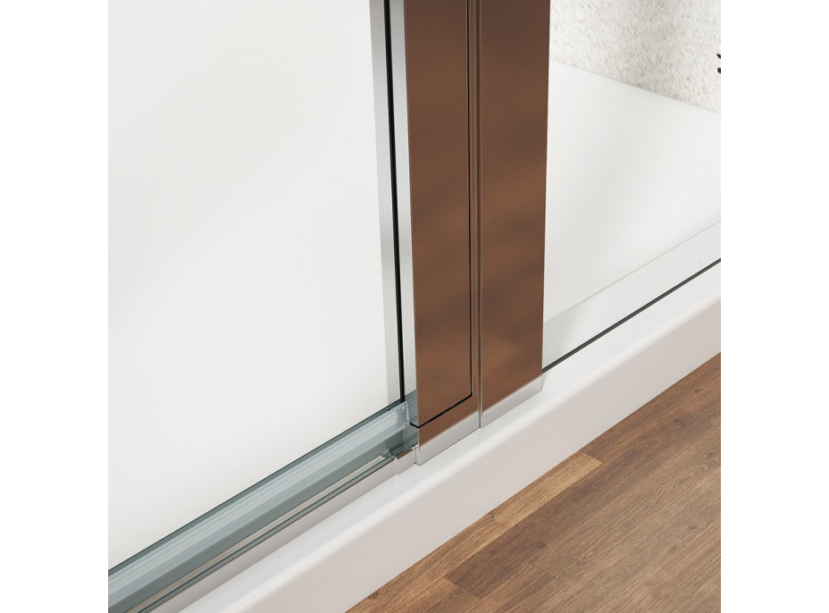 Gelco LORO sprchové dveře s pevnou částí 1200mm, čiré sklo GN4612