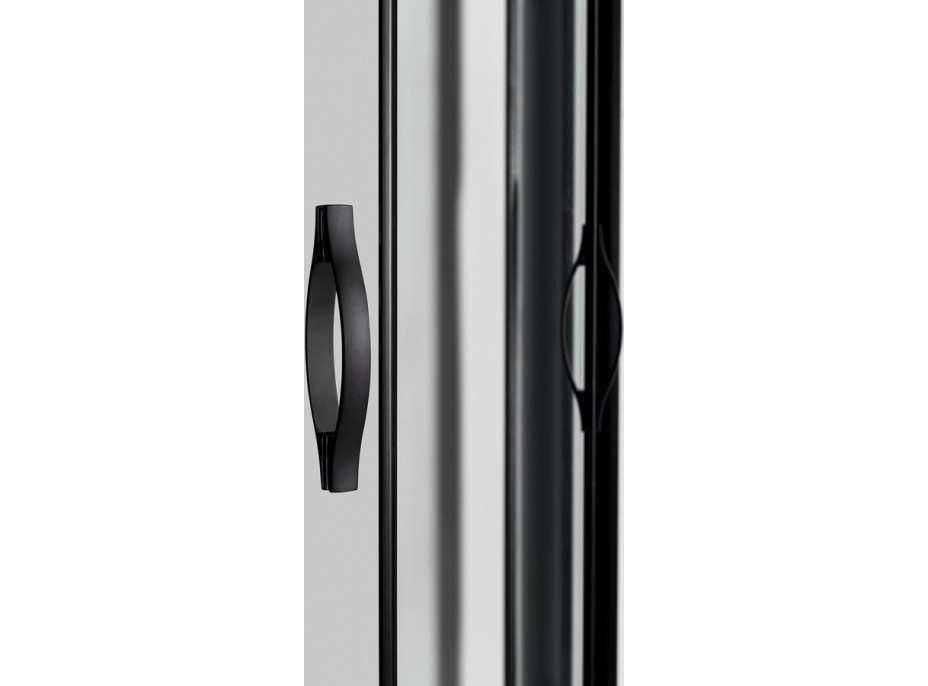 Gelco SIGMA SIMPLY BLACK čtvrtkruhová sprchová zástěna 800x800 mm, R550, čiré sklo GS5580B
