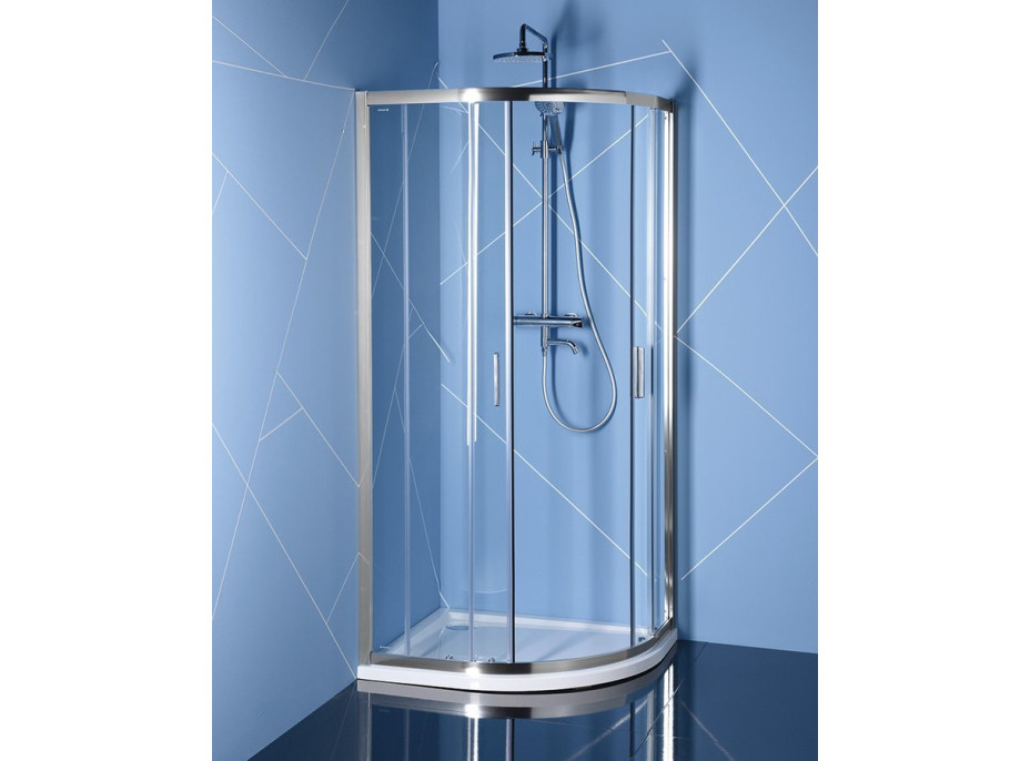 Polysan EASY LINE čtvrtkruhová sprchová zástěna 1200x900mm, L/R, čiré sklo EL2715
