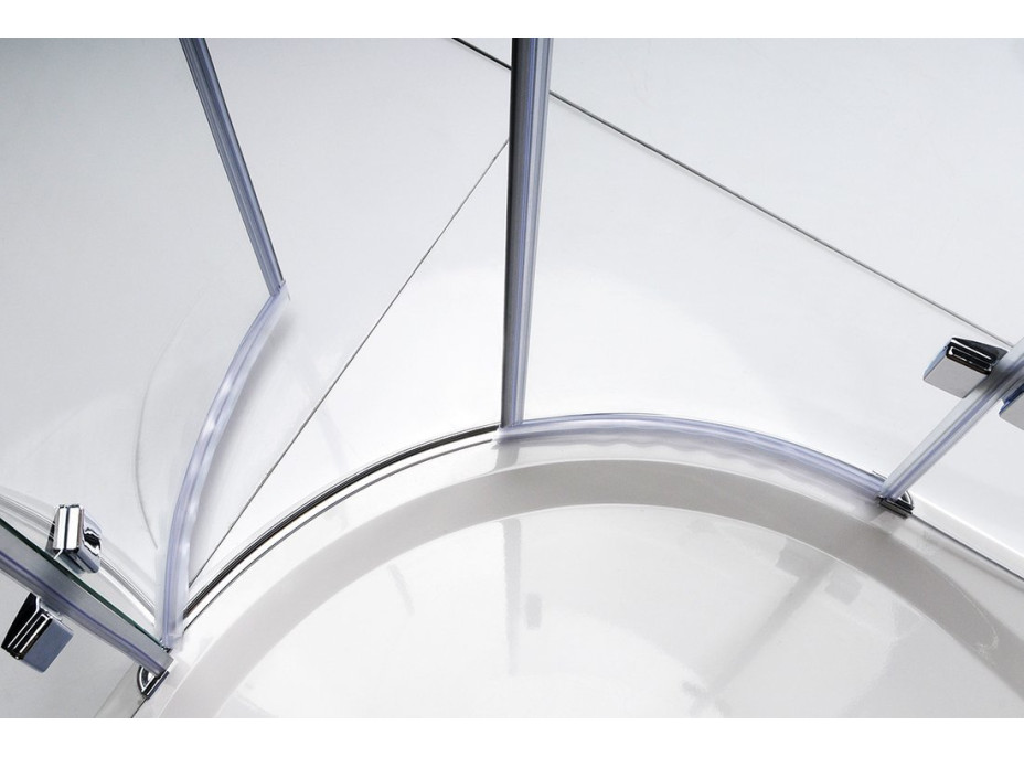 Gelco LEGRO čtvrtkruhová sprchová zástěna dvoukřídlá 900x900mm, čiré sklo GL5590