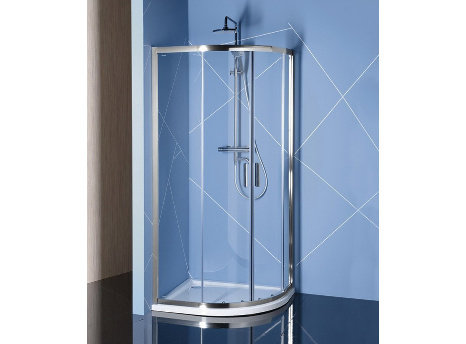 Polysan EASY LINE čtvrtkruhová sprchová zástěna 1200x900mm, L/R, čiré sklo EL2715