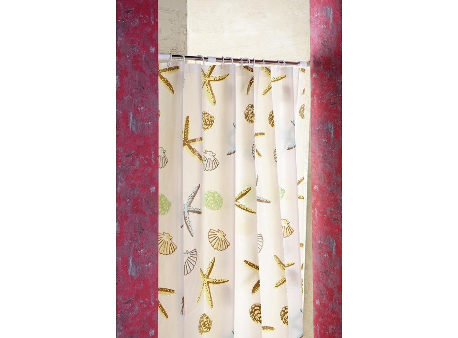 Aqualine Sprchový závěs 180x200cm, vinyl, hvězdice ZV016