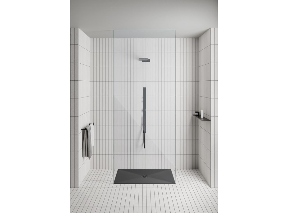 GSI Keramická sprchová vanička, obdélník 120x80x2cm, černá mat 46120826
