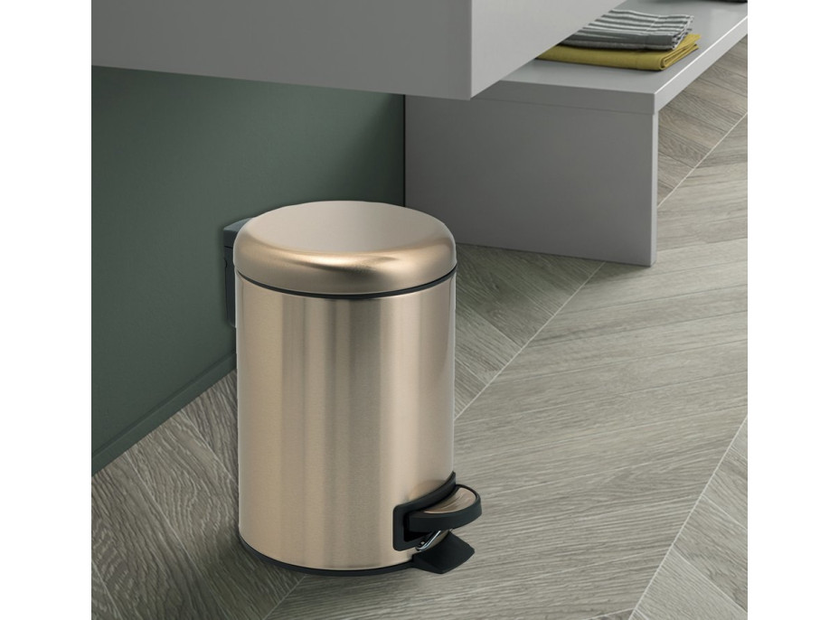 Gedy POTTY odpadkový koš 5l, Soft Close, zlato mat 330987