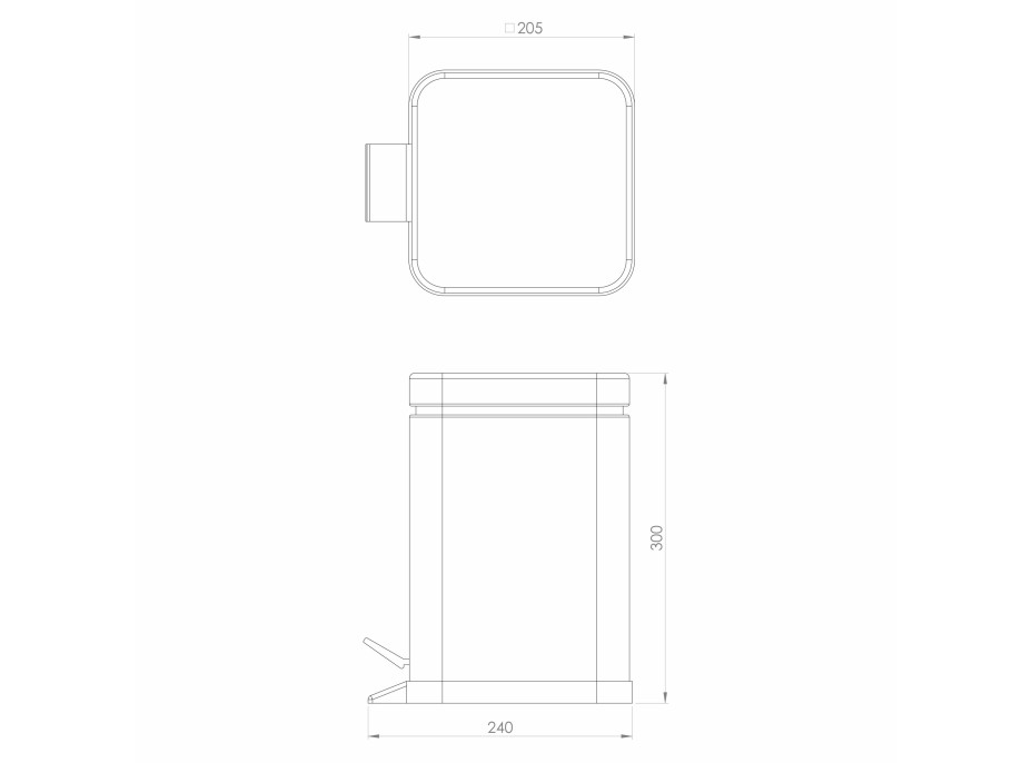 Gedy ARGENTA odpadkový koš 5l, Soft Close, černá mat 230914