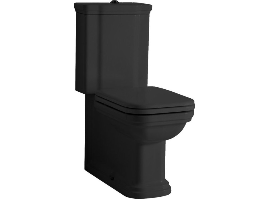 Kerasan WALDORF WC kombi mísa 40x68cm, spodní/zadní odpad, černá mat 411731