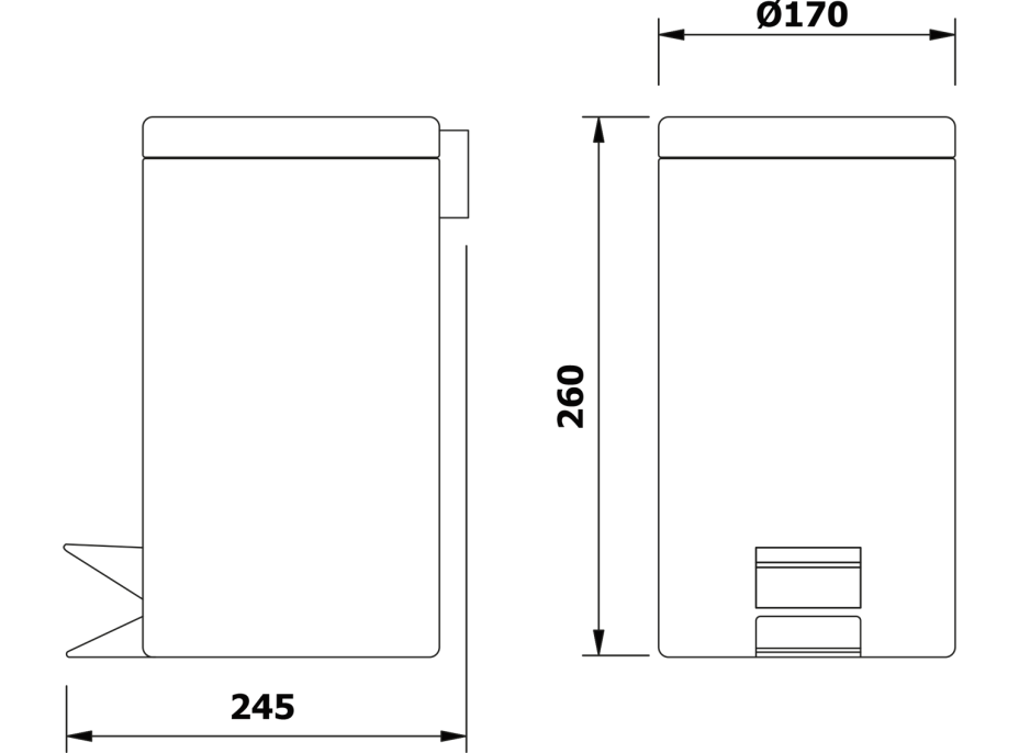 Sapho Odpadkový koš 3l, bronz XJ011