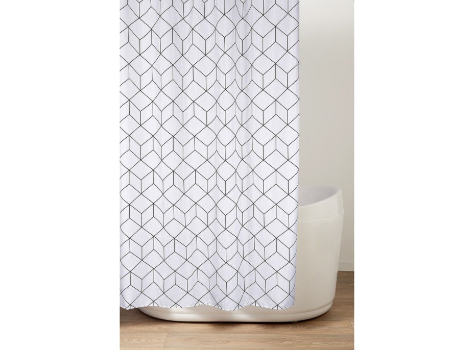 Aqualine Sprchový závěs 180x200cm, polyester, kostky ZV029