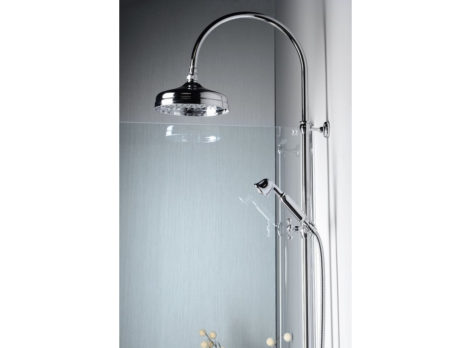Sapho VANITY sprchový sloup k napojení na baterii, hlavová, ruční sprcha, chrom SET061