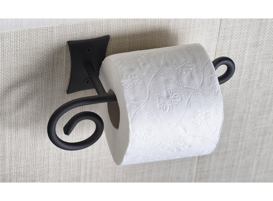 METAFORM REBECCA držák toaletního papíru bez krytu, černá CC017