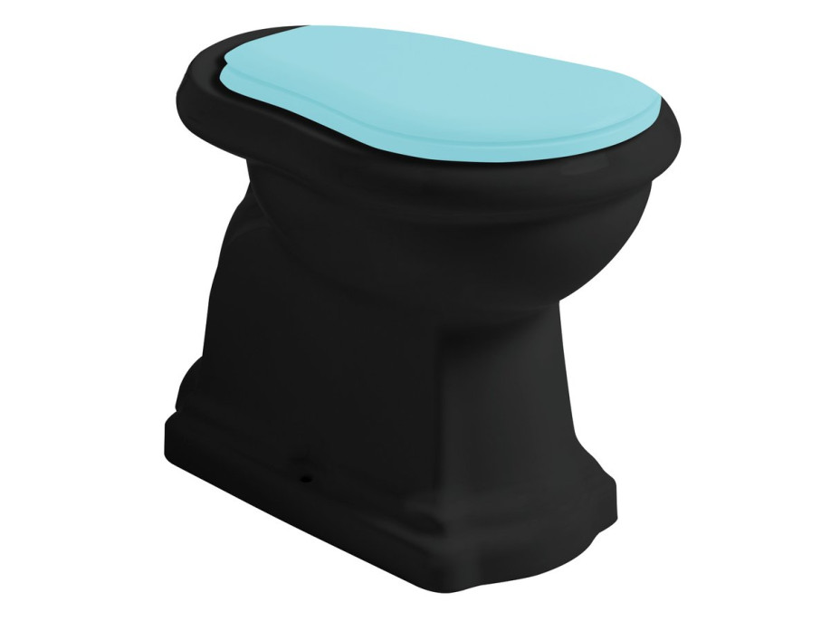 Kerasan RETRO WC mísa stojící, 38, 5x59cm, spodní odpad, černá mat 101031