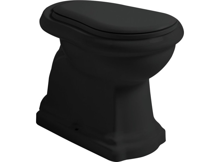 Kerasan RETRO WC mísa stojící, 38, 5x59cm, zadní odpad, černá mat 101131