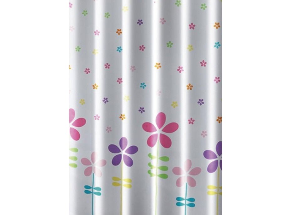 Aqualine Sprchový závěs 180x180cm, polyester, květovaný barevný ZV025