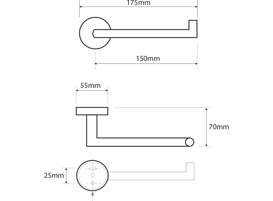 Sapho X-STEEL držák toaletního papíru bez krytu, nerez mat XS700