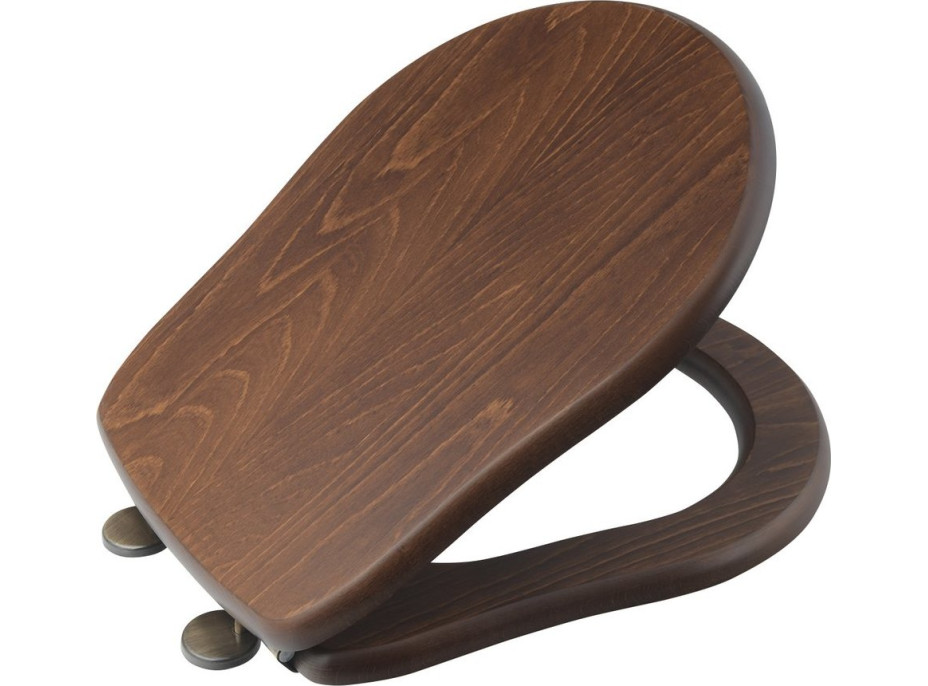 Kerasan RETRO WC sedátko, ořech/bronz 109340