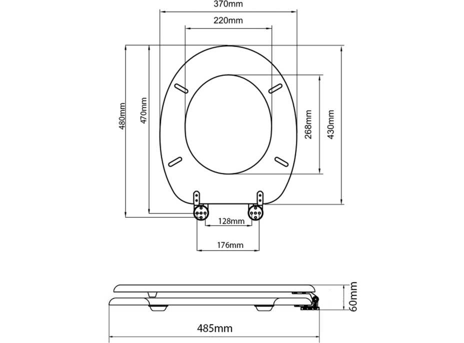 Aqualine AQUALINE WC sedátko, třešeň 1705-12