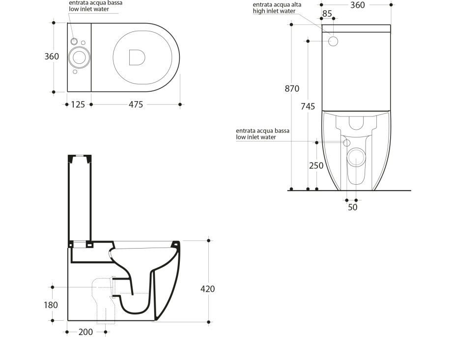 Kerasan FLO-EGO nádržka k WC kombi, bílá 318101