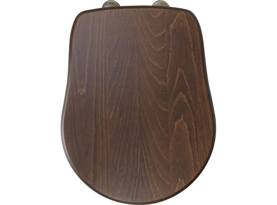 Kerasan RETRO WC sedátko, ořech/bronz 109340
