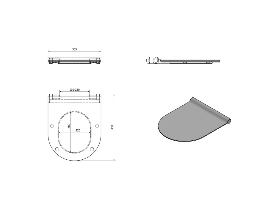 GSI PURA WC sedátko, SLIM, Soft Close, ghiaccio mat/chrom MS86CSN15