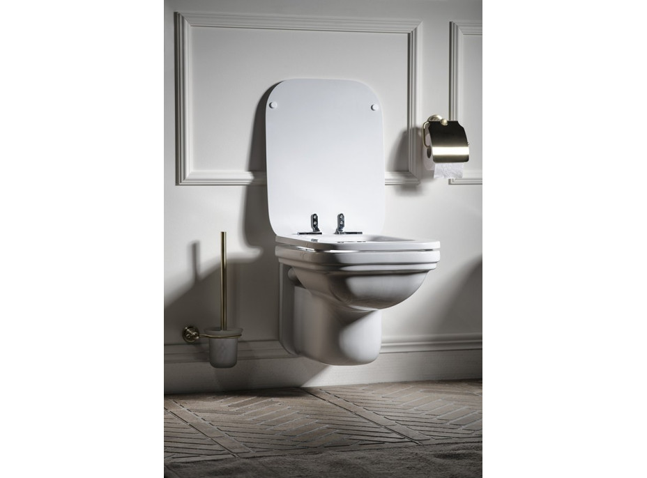 Kerasan WALDORF WC sedátko, Soft Close, bílá/chrom 418801