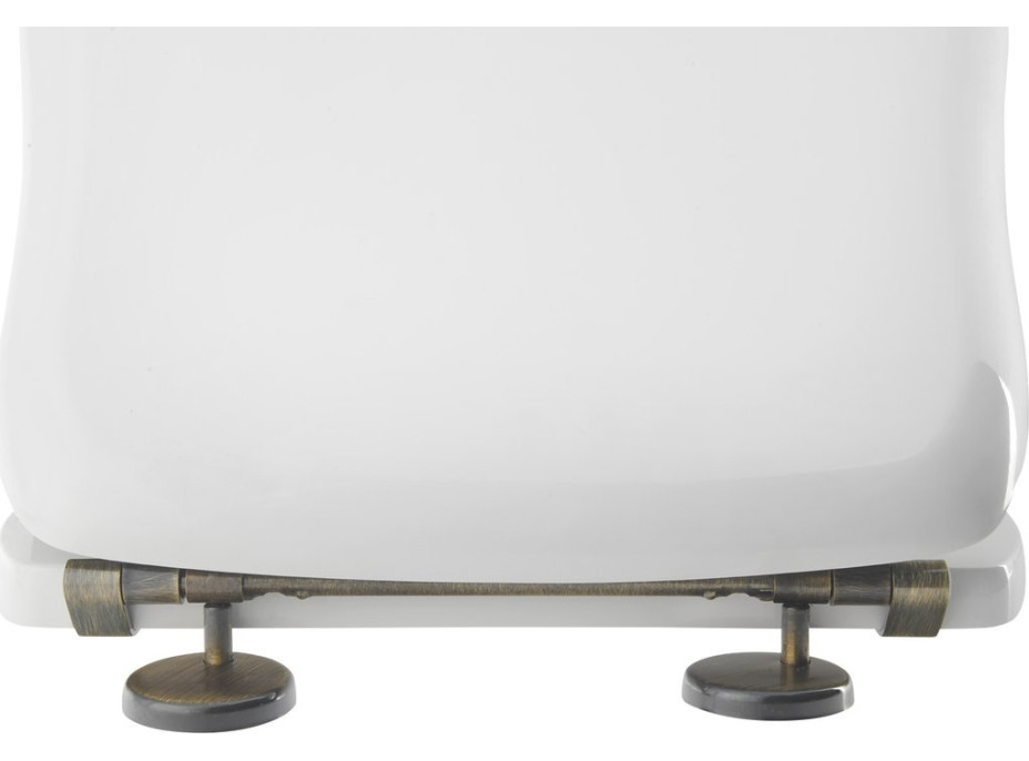 Kerasan RETRO WC sedátko, bílá/bronz 109301