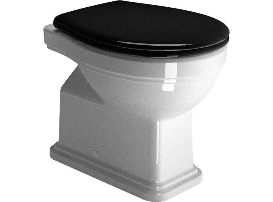 GSI CLASSIC WC sedátko, Soft Close, černá/chrom MSC87CN20