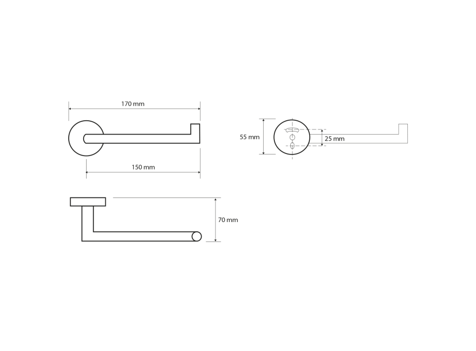 Sapho X-ROUND držák toaletního papíru, chrom XR703