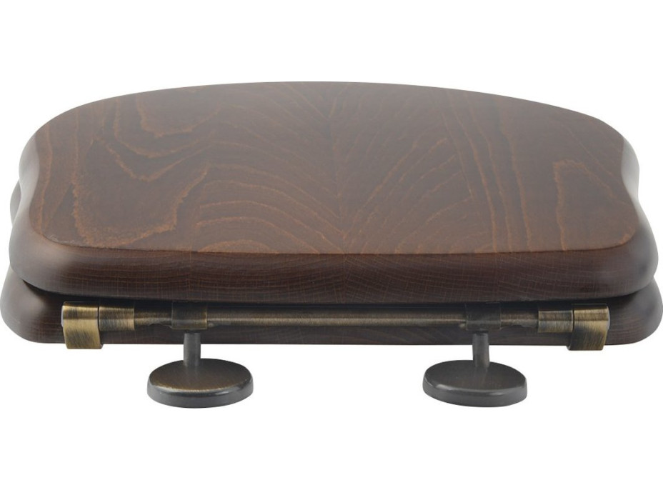 Kerasan RETRO WC sedátko, ořech/bronz 109340