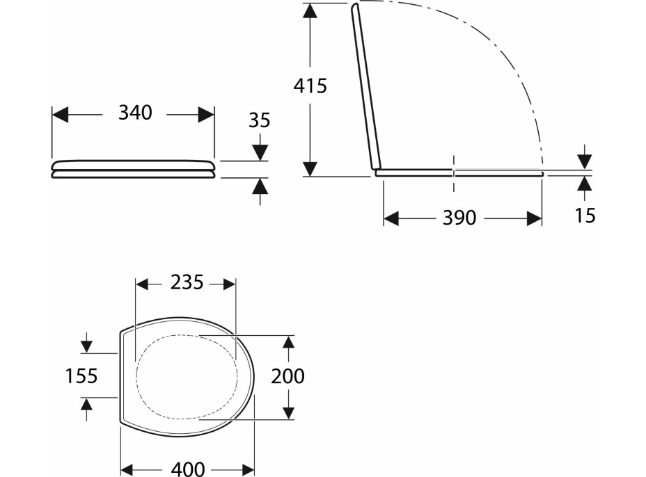 Geberit GEBERIT Bambini WC sedátko, duroplast, nerez panty, bílá 573334000