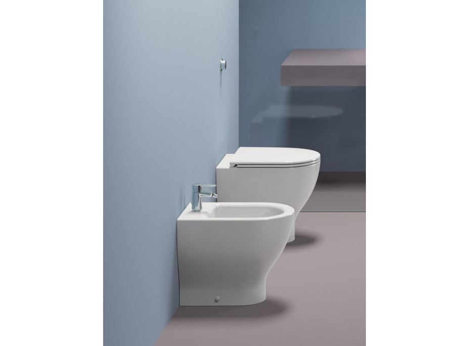 GSI CITY PRO WC mísa stojící, Swirlflush, 35x52cm, spodní/zadní odpad, bílá ExtraGlaze 911011