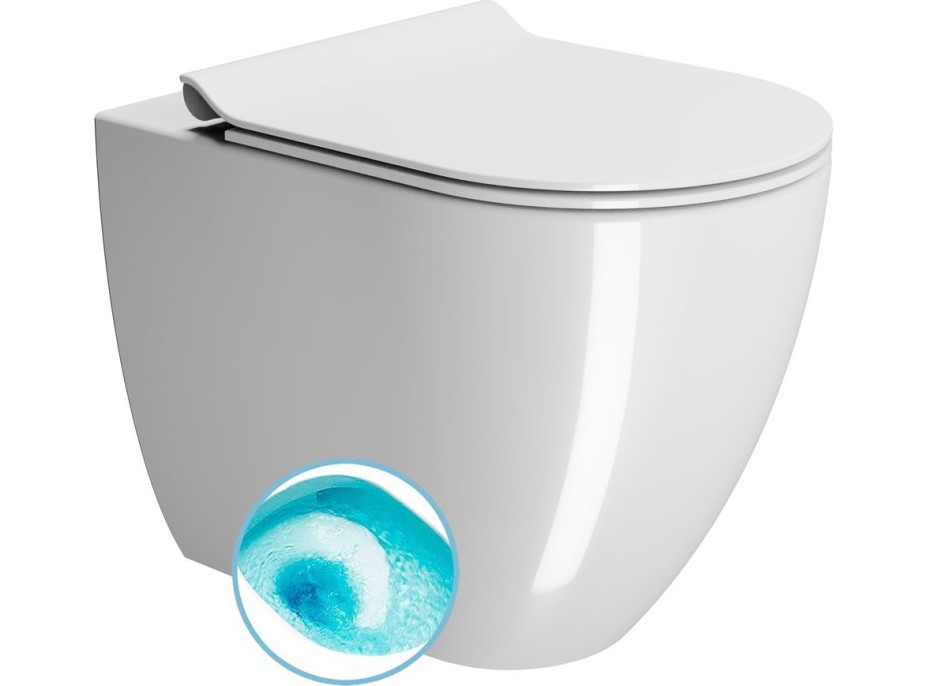 GSI PURA WC mísa stojící, Swirlflush, 36x55cm, spodní/zadní odpad, bílá ExtraGlaze 880311