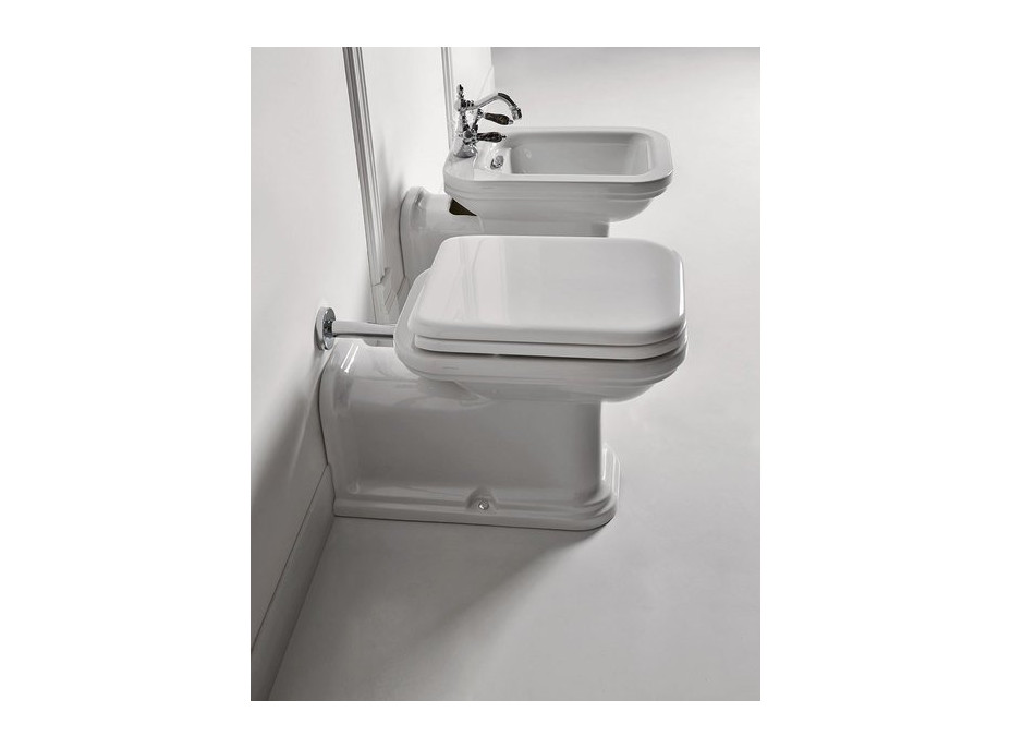 Kerasan WALDORF WC mísa stojící, 37x65cm, spodní/zadní odpad, bílá 411601
