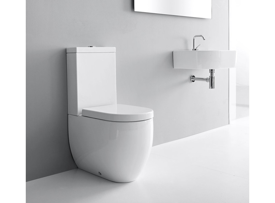 Kerasan FLO WC kombi mísa 36x60cm, spodní/zadní odpad, bílá 311701