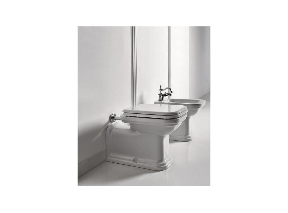 Kerasan WALDORF WC mísa stojící, 37x65cm, spodní/zadní odpad, bílá 411601