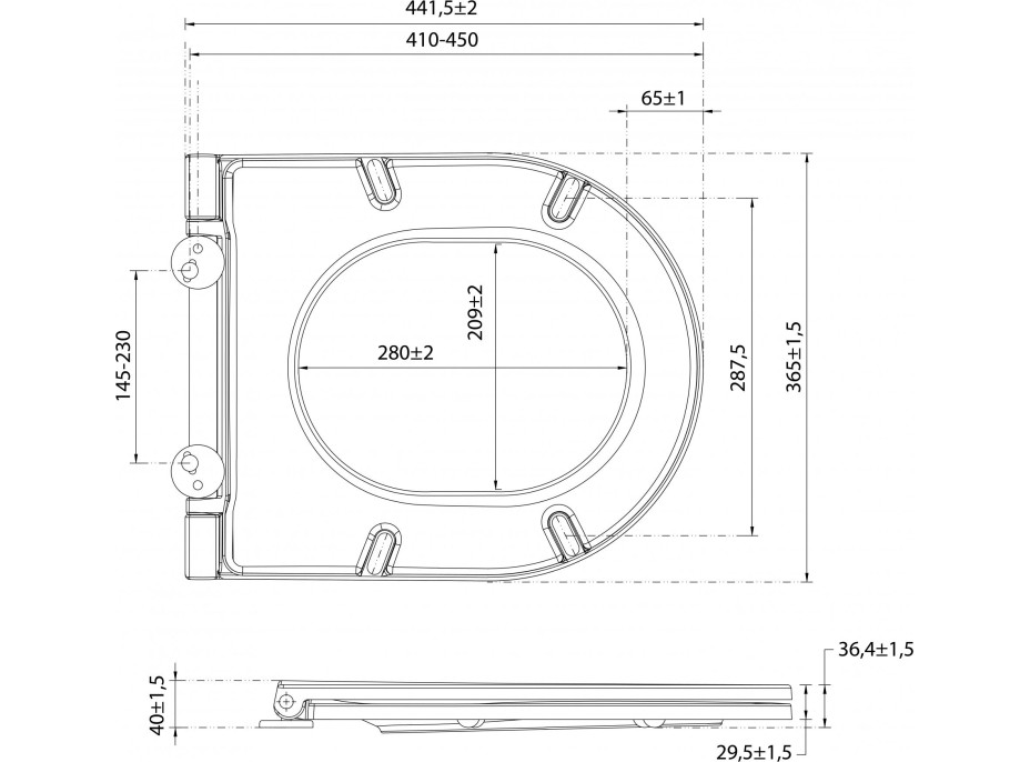 Isvea INFINITY WC sedátko, SLIM, odnímatelné, Soft Close, antracit 40KF0522I-S